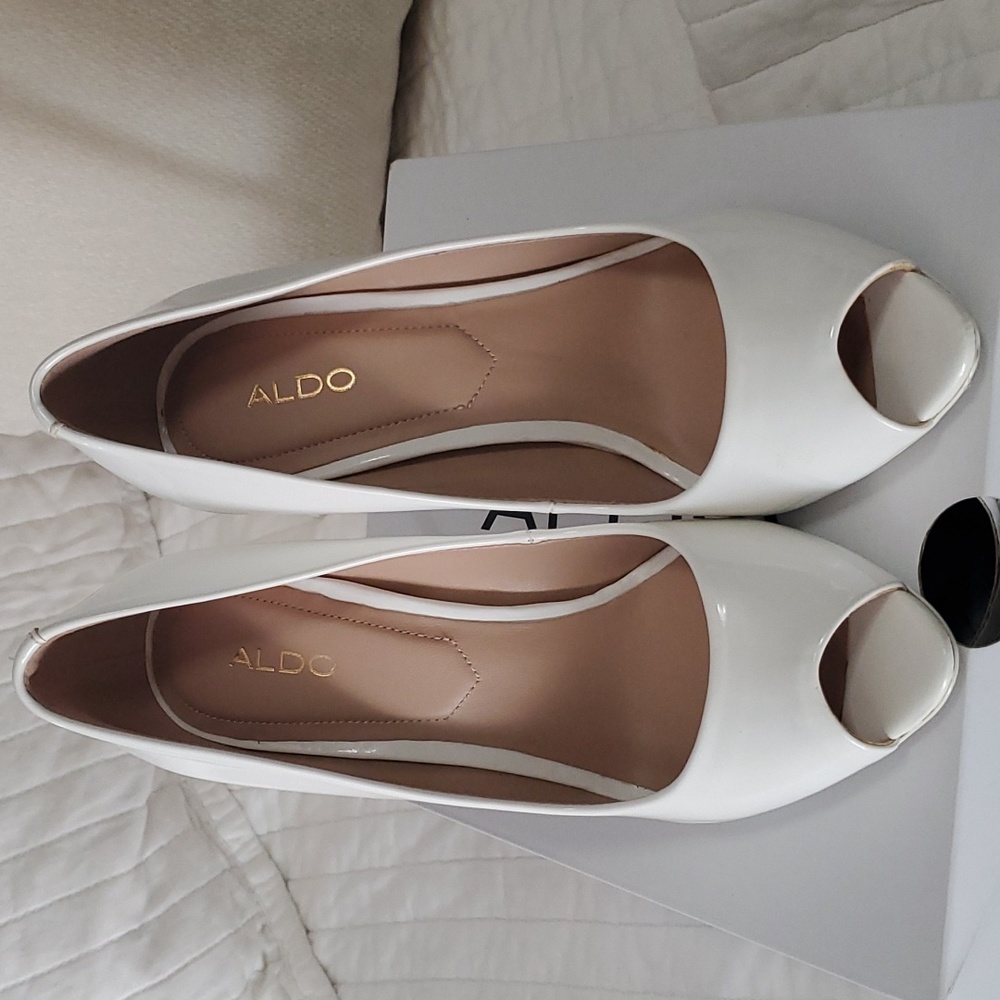 White Aldo Heels